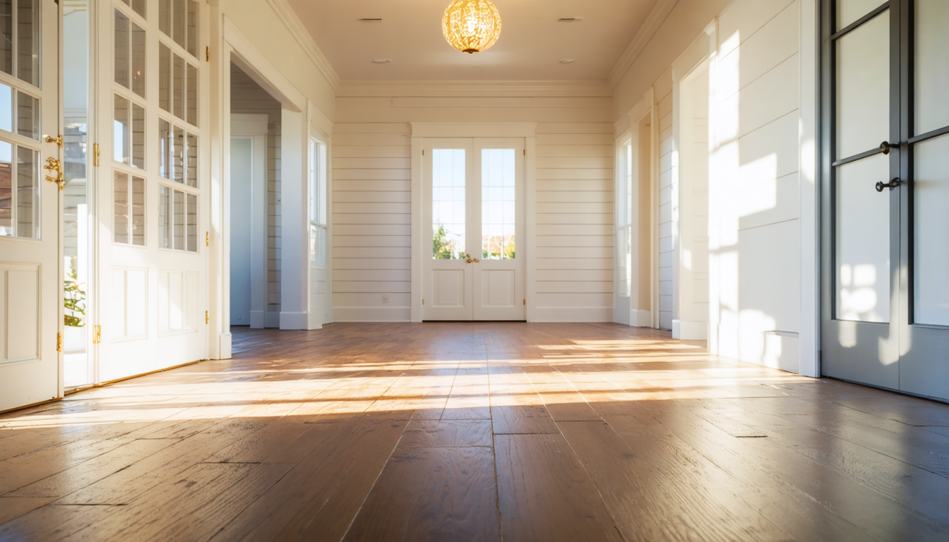 Professional cleaning crew at work in a bright Southern California property